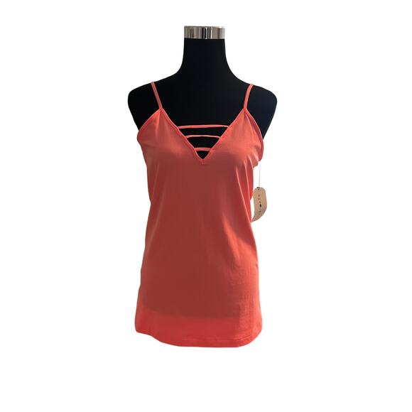 eye candy Tops - NWT Eye Candy Women's Peach Criss Cross Tank Top Size 1X/2X